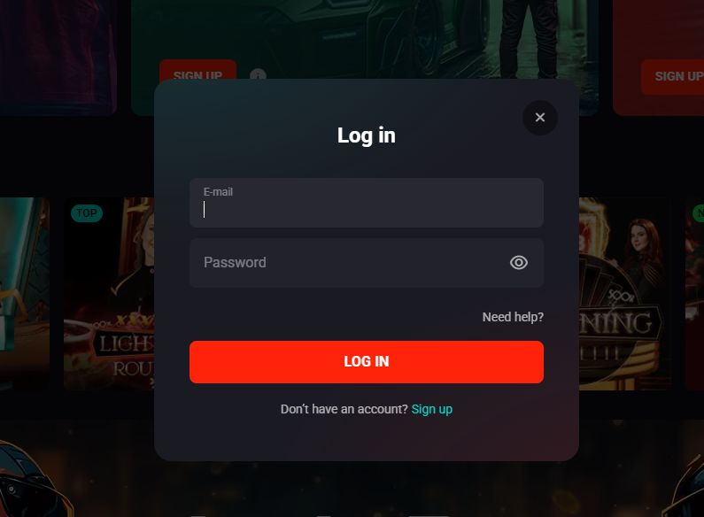 Nitro Casino login